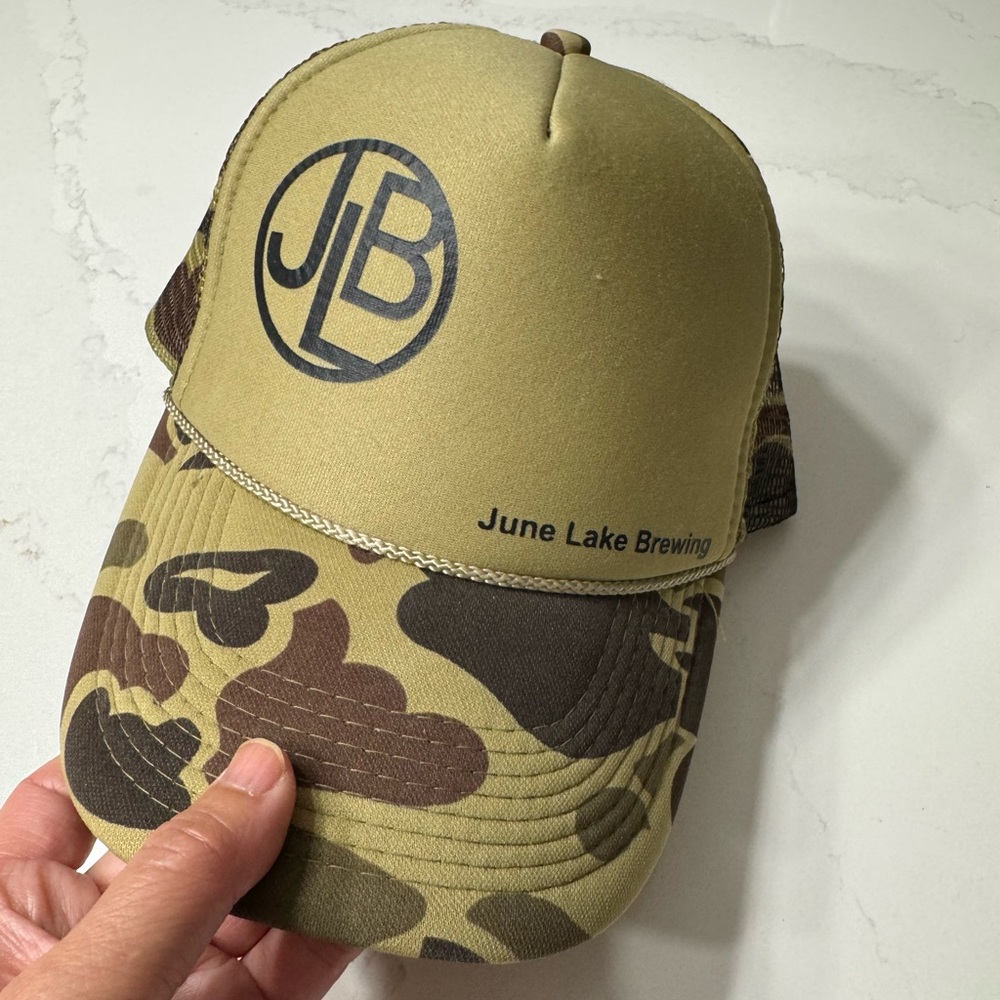 4/$20 - June Lake Brewing Camo Mesh Adjustable Unisex Trucker Baseball Cap Hat